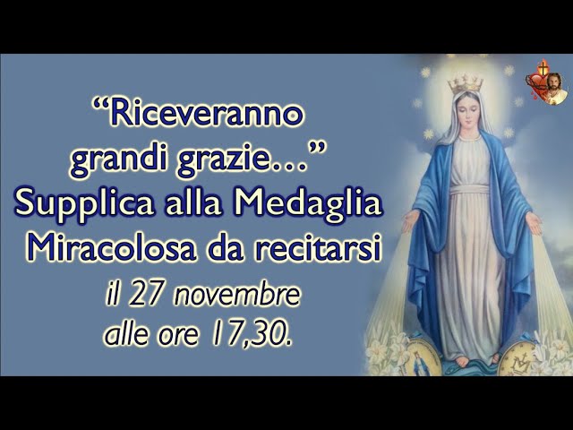Preghiera del 27 novembre medaglia miracolosa - Parrocchia San Giuseppe