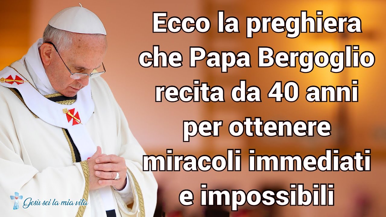 Preghiera del malato di papa francesco - Parrocchia San Giuseppe
