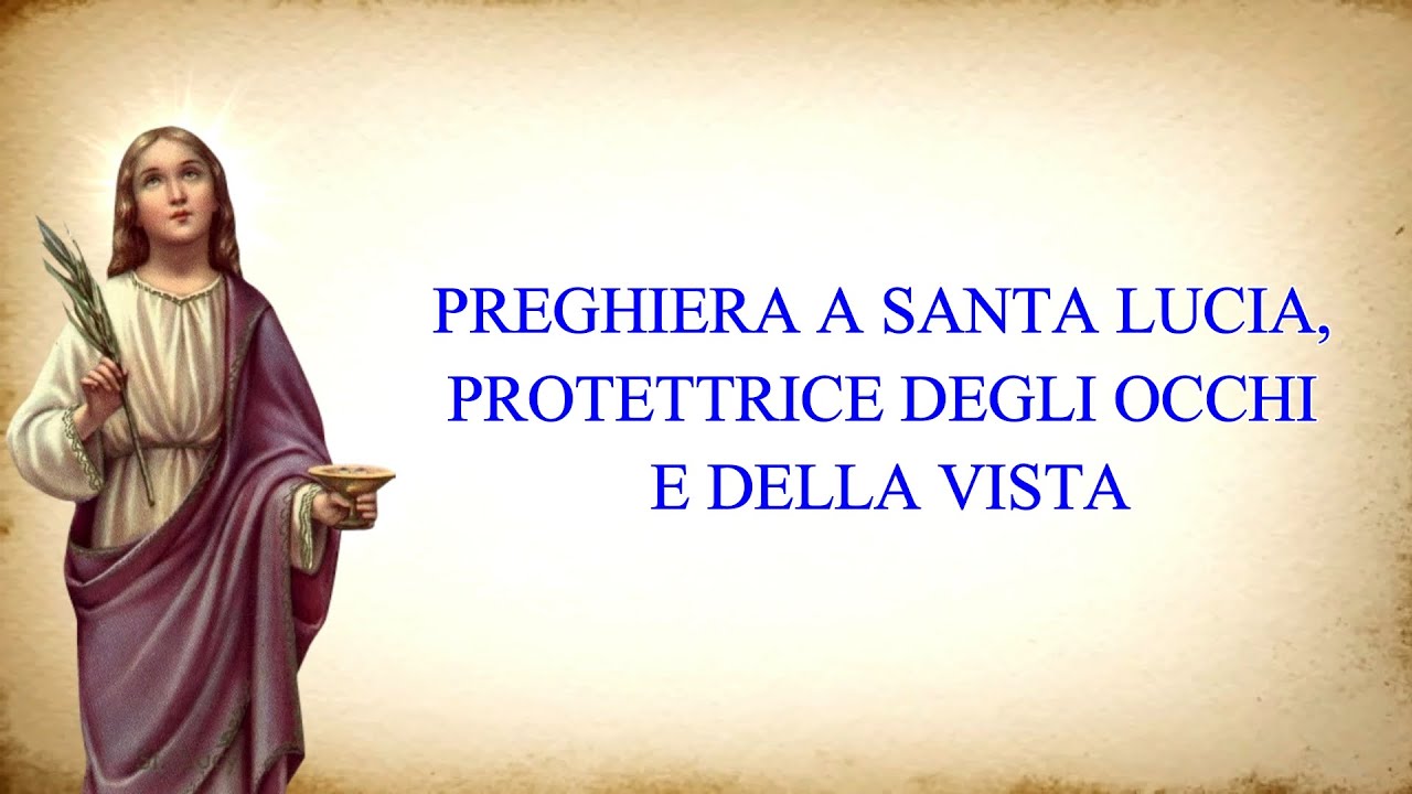 Preghiera per la guarigione della vista - Parrocchia San Giuseppe